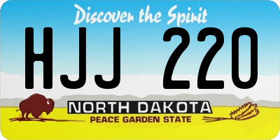 ND license plate HJJ220