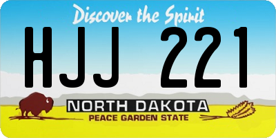 ND license plate HJJ221