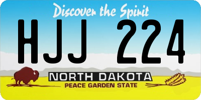 ND license plate HJJ224