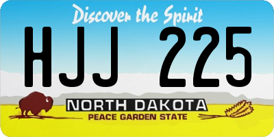 ND license plate HJJ225