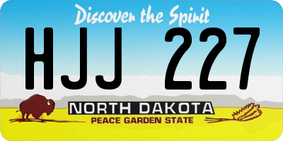 ND license plate HJJ227