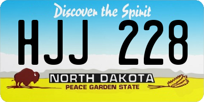 ND license plate HJJ228