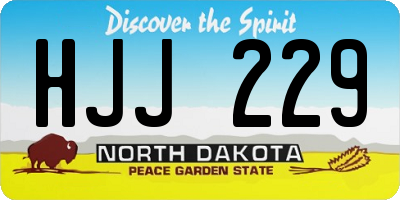 ND license plate HJJ229