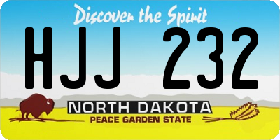 ND license plate HJJ232