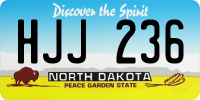 ND license plate HJJ236