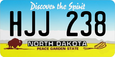 ND license plate HJJ238