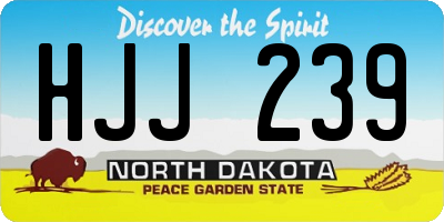 ND license plate HJJ239