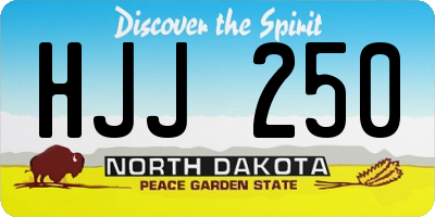 ND license plate HJJ250