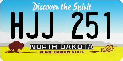 ND license plate HJJ251