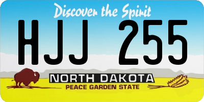 ND license plate HJJ255