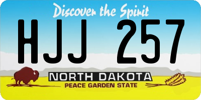 ND license plate HJJ257