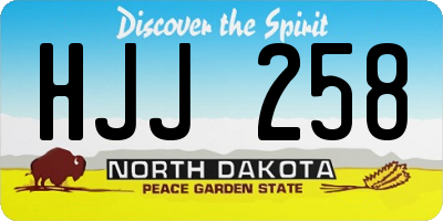 ND license plate HJJ258