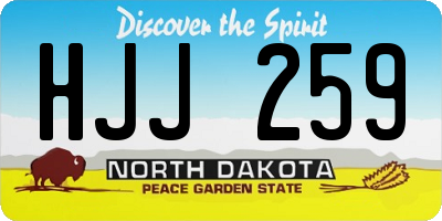 ND license plate HJJ259