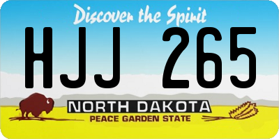 ND license plate HJJ265