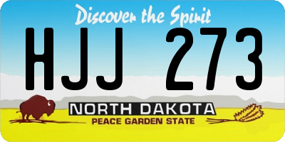 ND license plate HJJ273