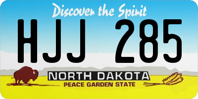 ND license plate HJJ285