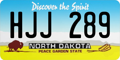 ND license plate HJJ289