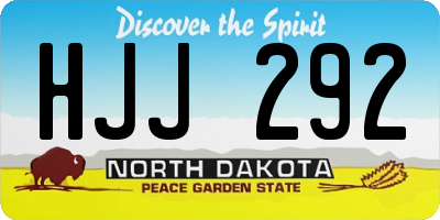 ND license plate HJJ292