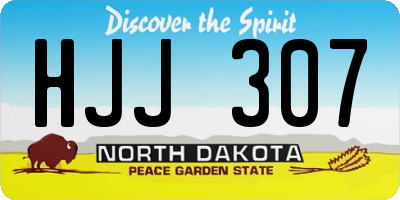 ND license plate HJJ307