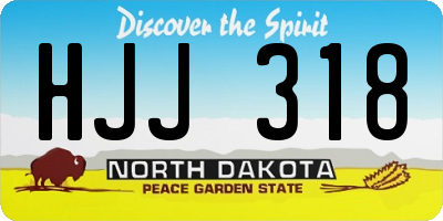 ND license plate HJJ318