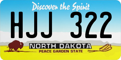 ND license plate HJJ322