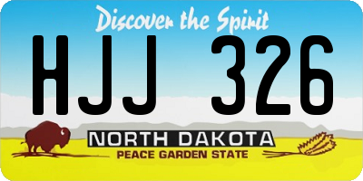 ND license plate HJJ326