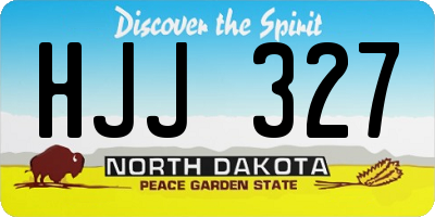 ND license plate HJJ327