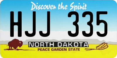 ND license plate HJJ335