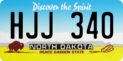 ND license plate HJJ340