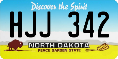 ND license plate HJJ342