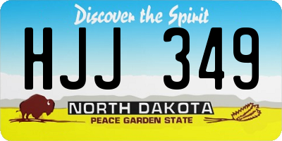 ND license plate HJJ349