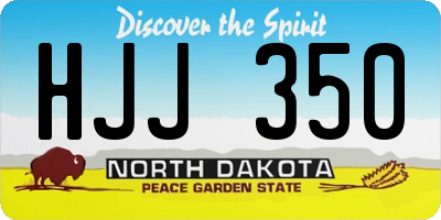 ND license plate HJJ350