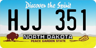 ND license plate HJJ351