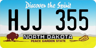 ND license plate HJJ355