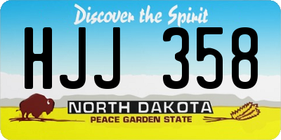 ND license plate HJJ358