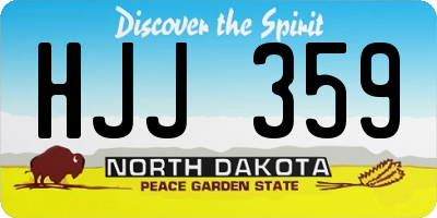 ND license plate HJJ359