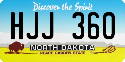ND license plate HJJ360