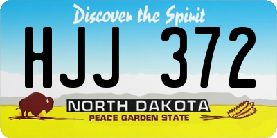 ND license plate HJJ372