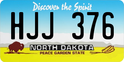 ND license plate HJJ376