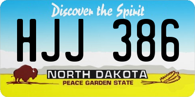 ND license plate HJJ386
