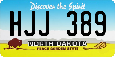 ND license plate HJJ389