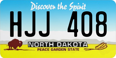 ND license plate HJJ408