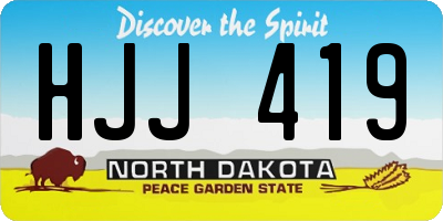 ND license plate HJJ419