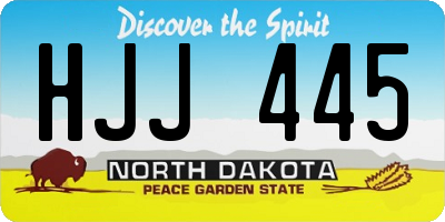 ND license plate HJJ445