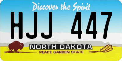 ND license plate HJJ447