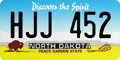 ND license plate HJJ452