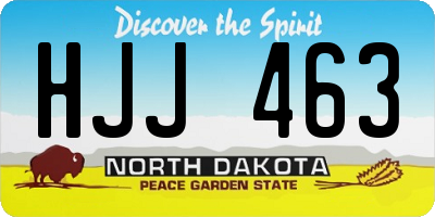 ND license plate HJJ463
