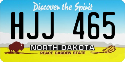 ND license plate HJJ465