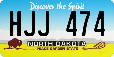 ND license plate HJJ474