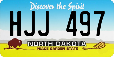 ND license plate HJJ497